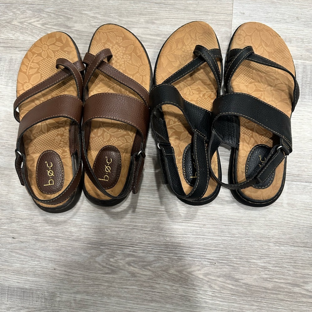 boc 2pairs of Brown and Black Sandals - Picture 2 of 6